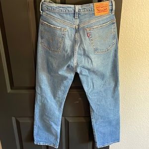 Women’s Levi’s 501 Jeans Super-High Rise Straight Cropped Jeans- Charleston Ends